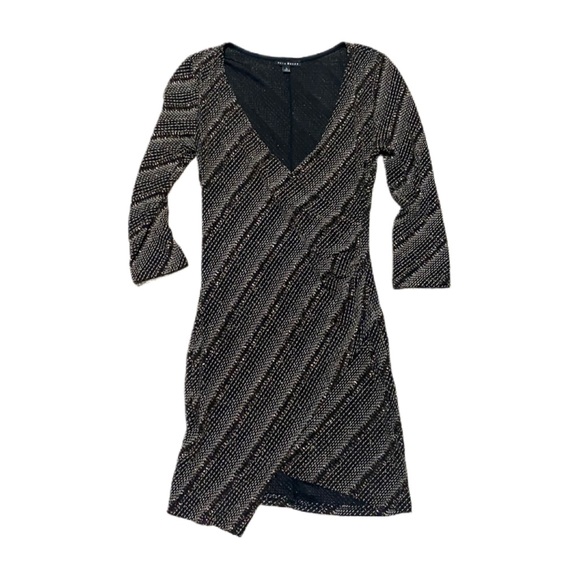 Haute Monde Dresses & Skirts - Haute Monde Women’s Glitter Sparkle Black Gold Party Event Date Night Dress Sz L